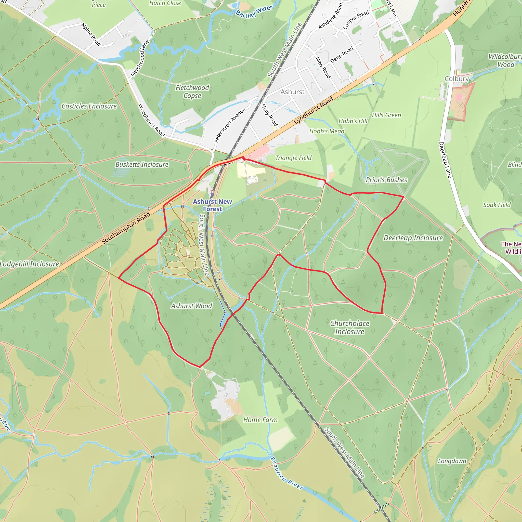 Ashurst Circular mobile static map
