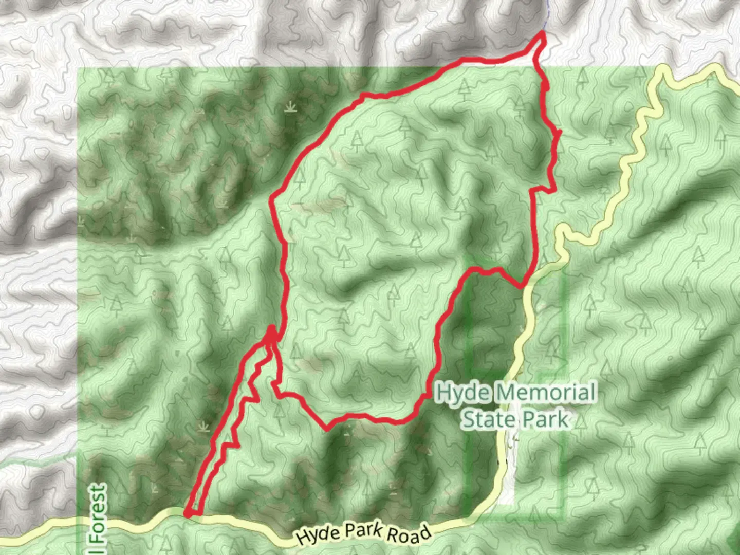 An image depicting the trail Chamisa Trail Alt Route, Winsor and Galbaldon Loop Trail and its surrounding area.