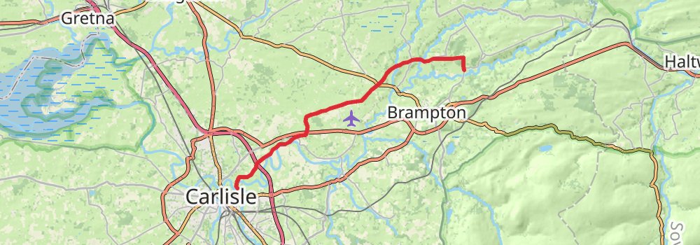 Hadrian’s Wall Path (East to West) 7-Day Challenging Tour (Hillwalk Tours) stage 5 Map