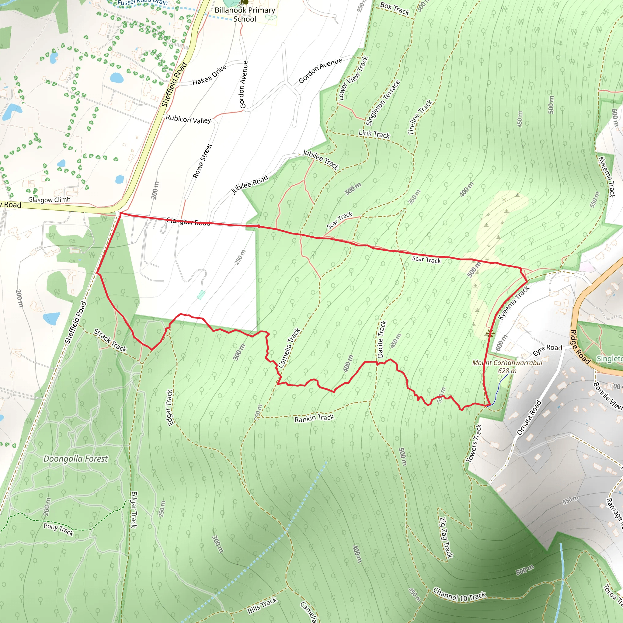 Glasgow Track Circuit Trail mobile static map