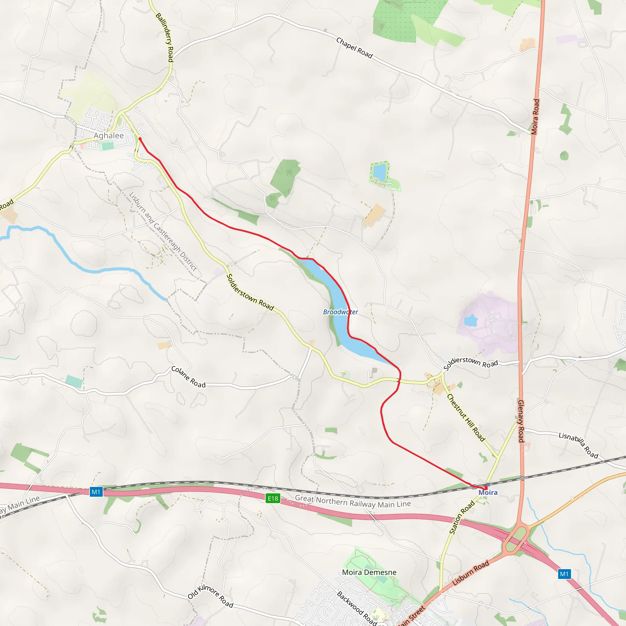 Broad Water mobile static map