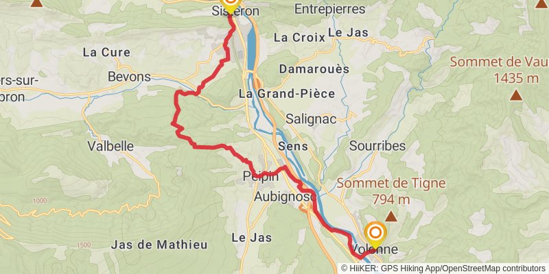 Route Napoléon alt 2 Map