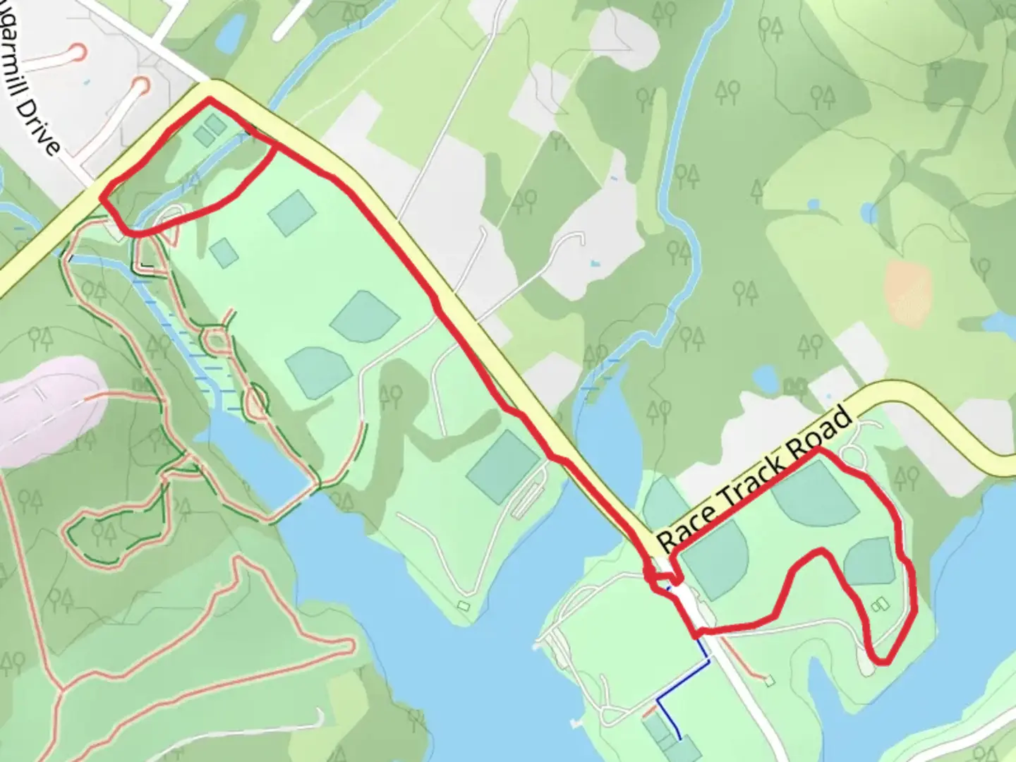 An image depicting the trail Picnic Area and Campbell County Lake Loop and its surrounding area.