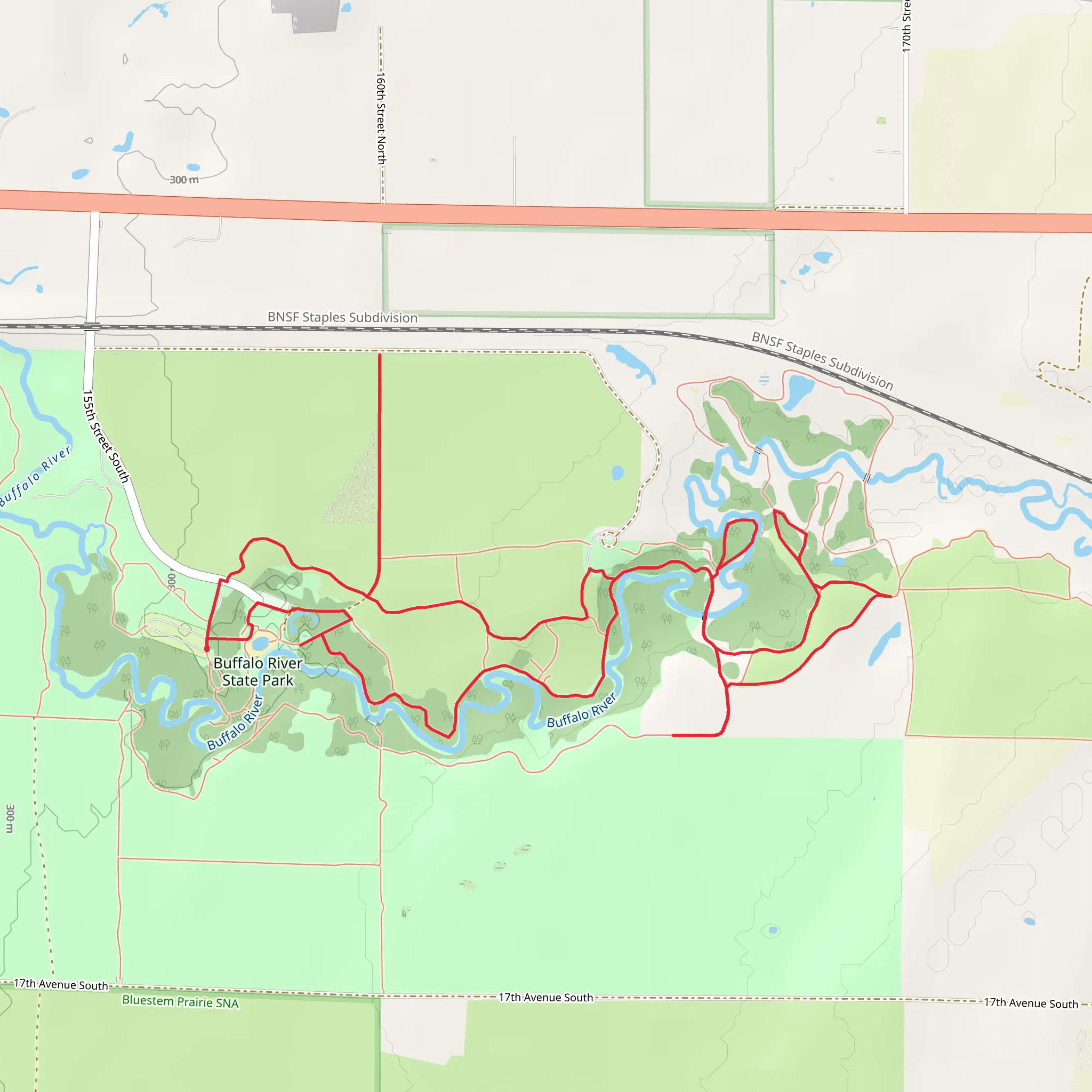 Buffalo River State Park Loop mobile static map