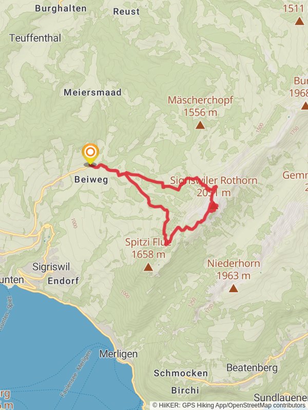 Sigriswiler Rothorn mobile static map