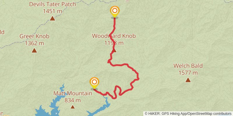 Eagle Creek, Spence Field and Hazel Creek Loop Trail stage 3 Map