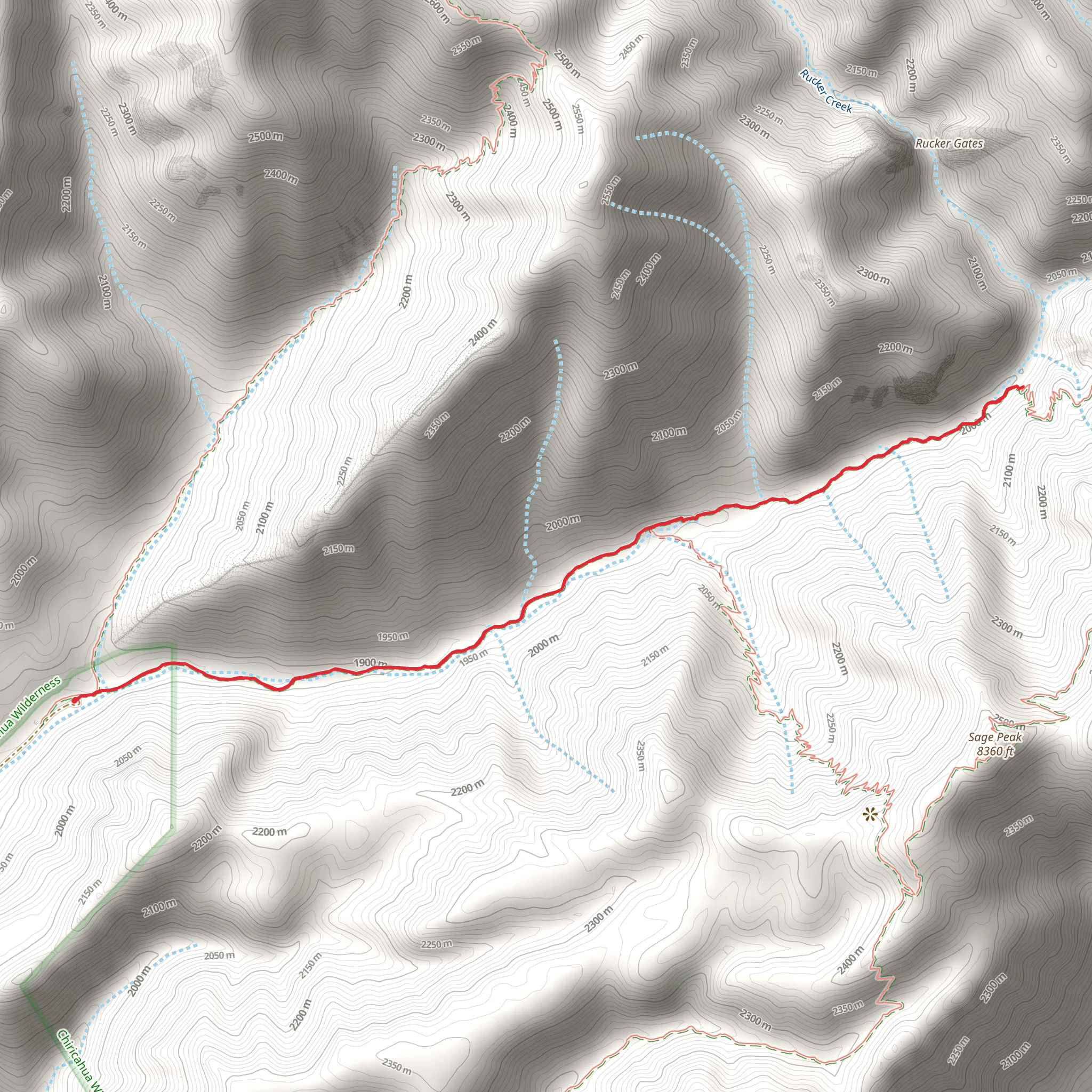 Rucker Creek Trail mobile static map