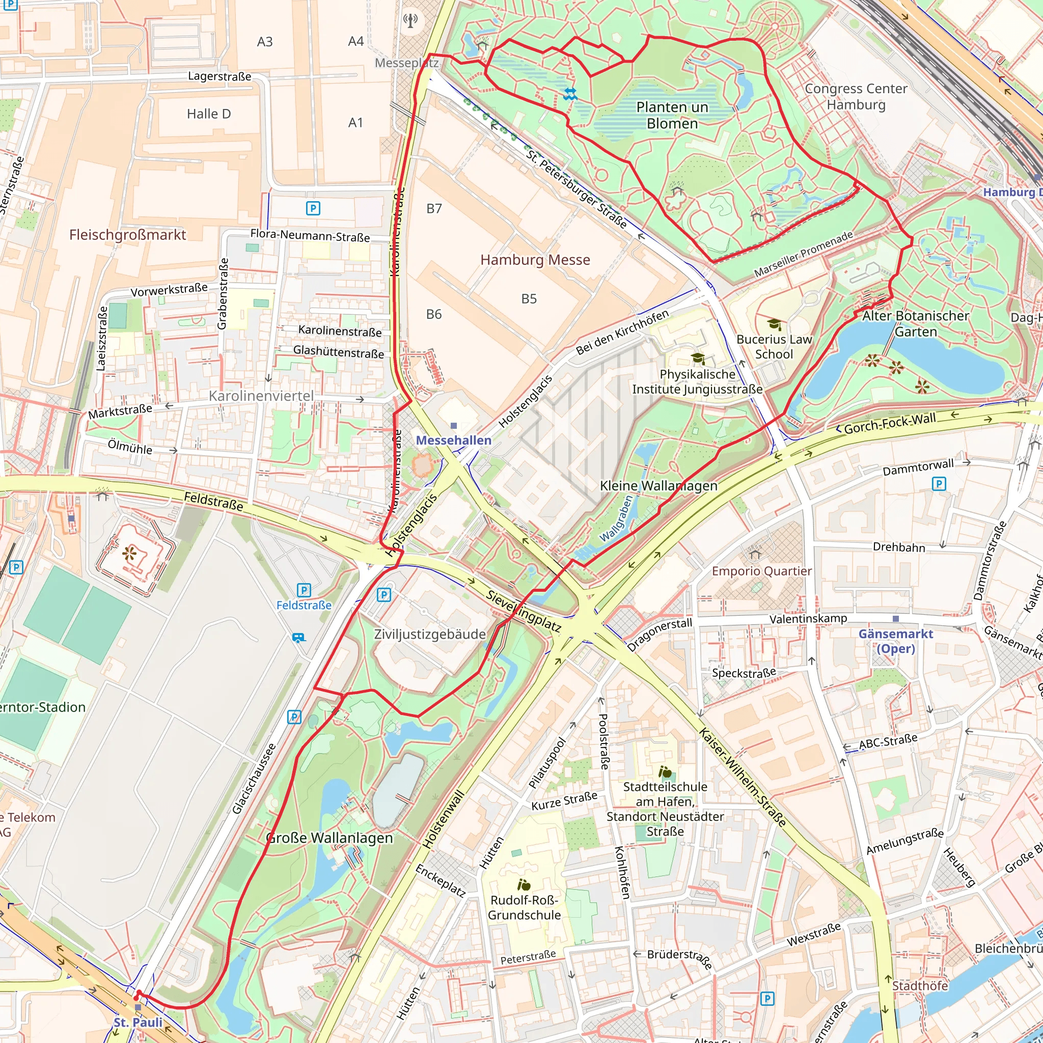Platen un Blomen Loop mobile static map