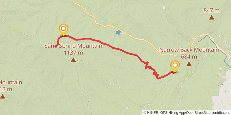 Wolf Ridge Trail stage 2 Map