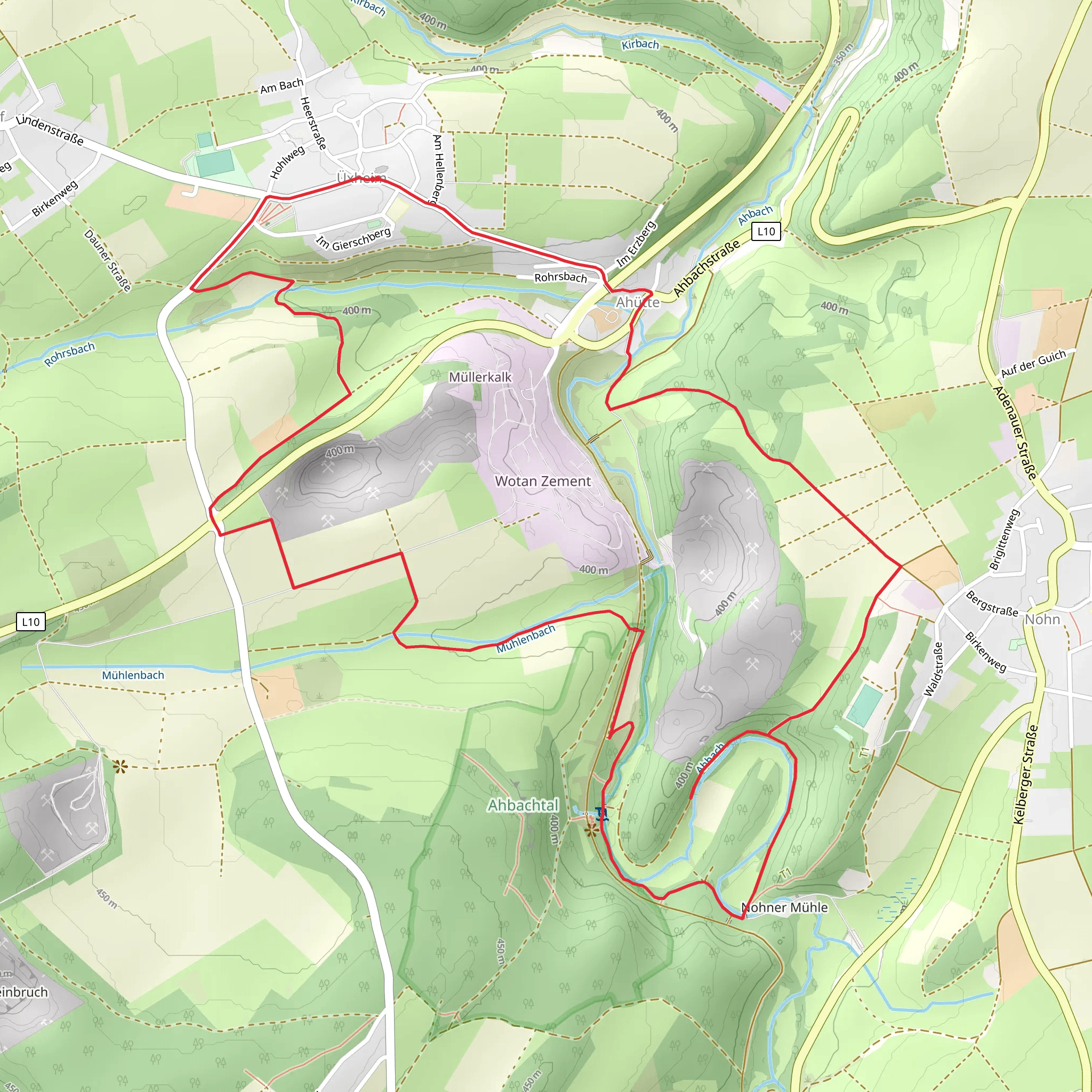 Ruine Dreimuhlen Loop via Uxheim mobile static map