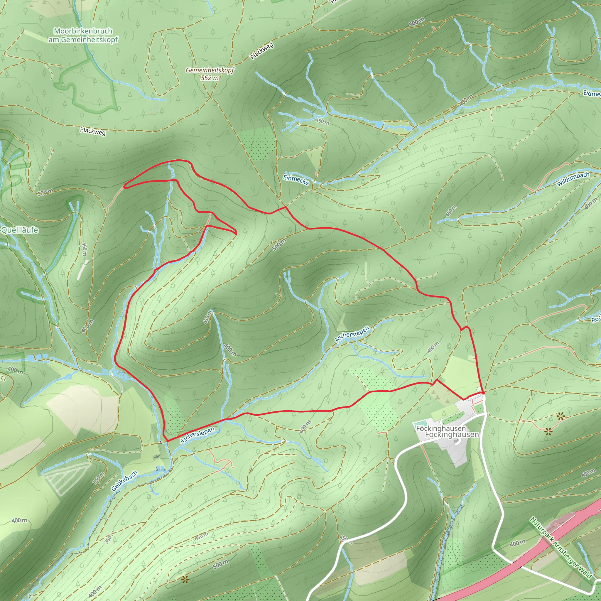 Bestwig Rundweg and Foeckinghausen Rundweg mobile static map