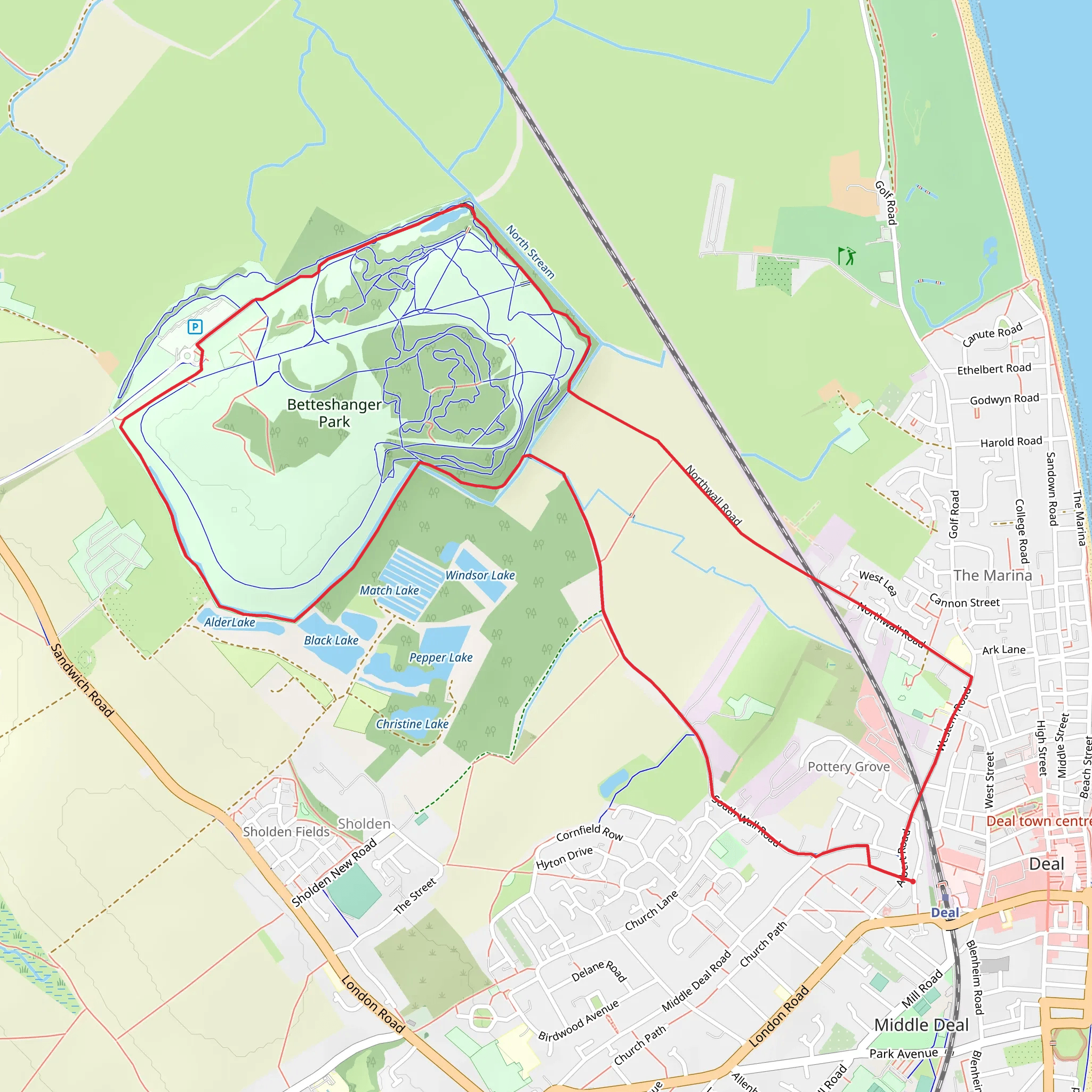 Betteshanger - Fowlmead Country Park mobile static map