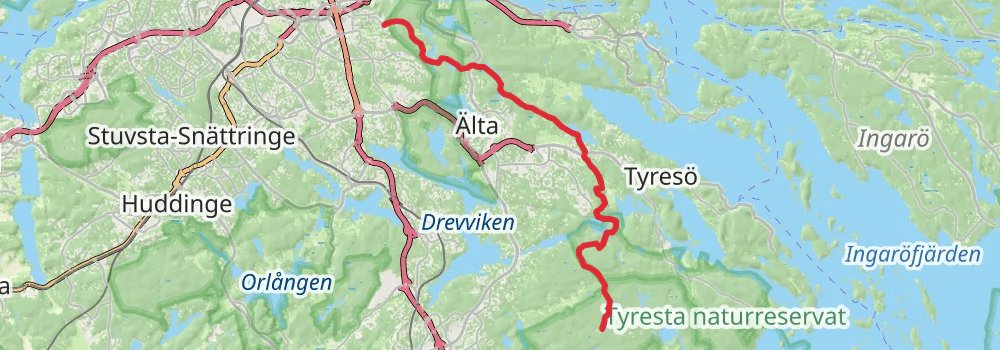 Sörmlandsleden Trail stage 33 Map