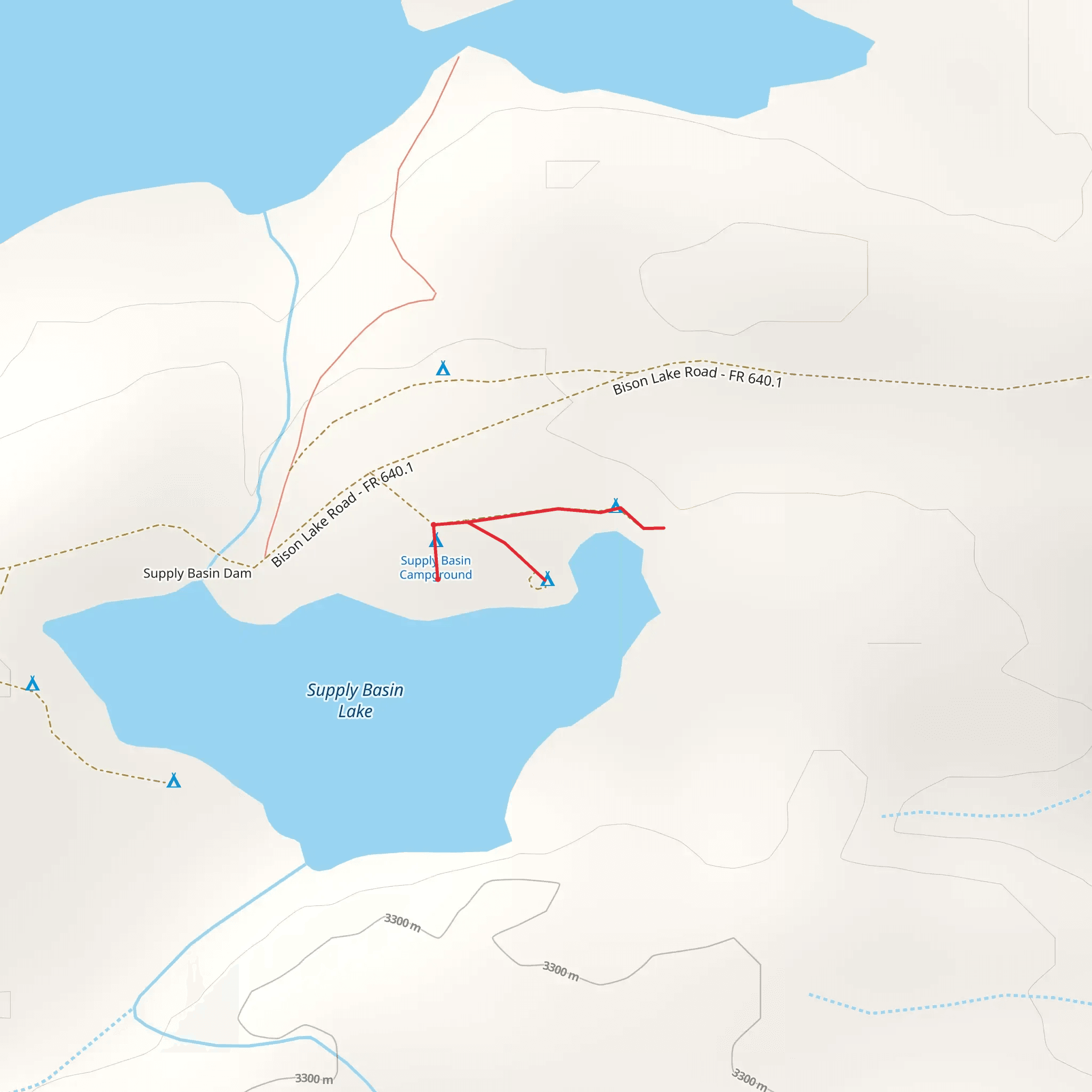 Supply Basin Lake Campground mobile static map