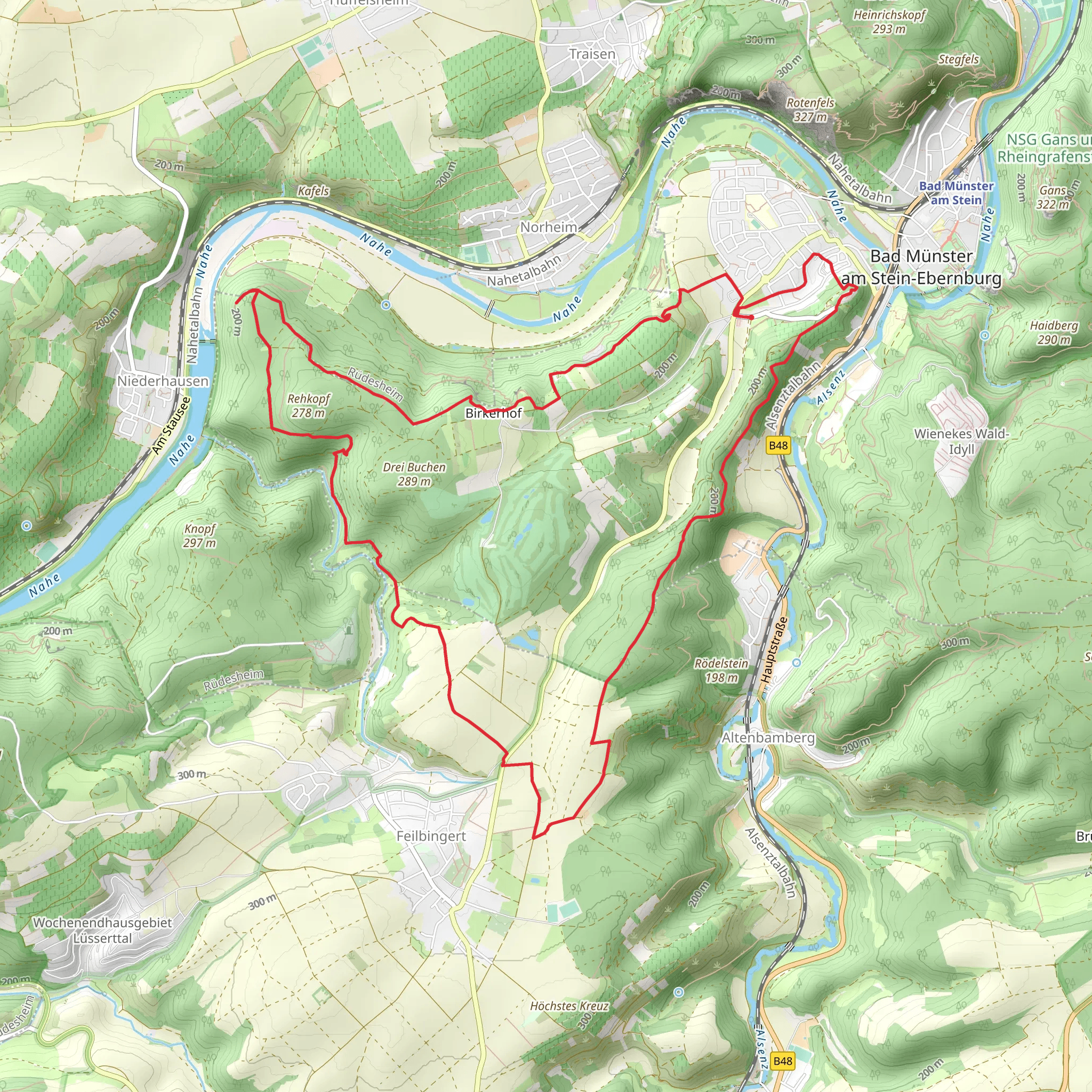 Vital tour Ebernburg mobile static map