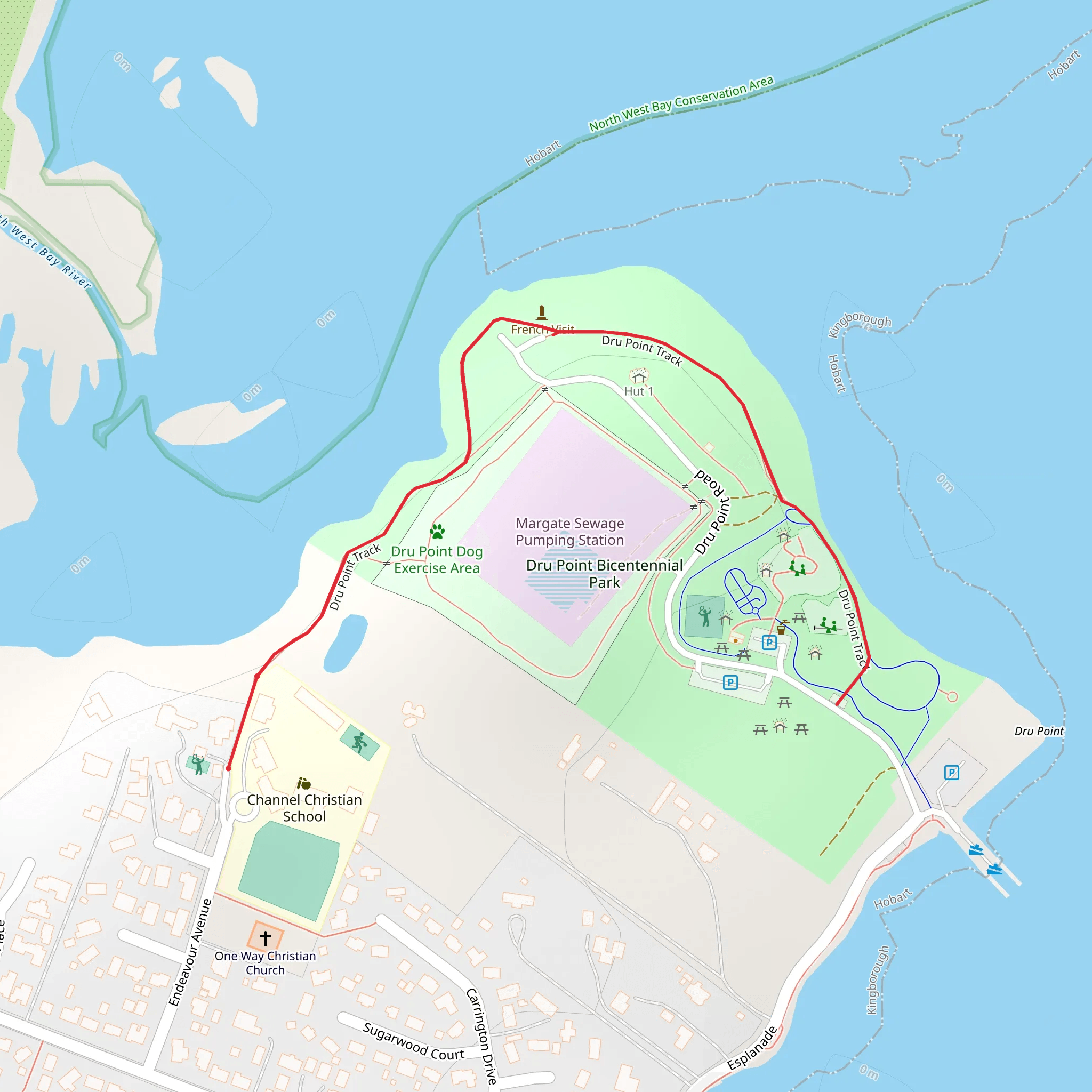Dru Point Track mobile static map
