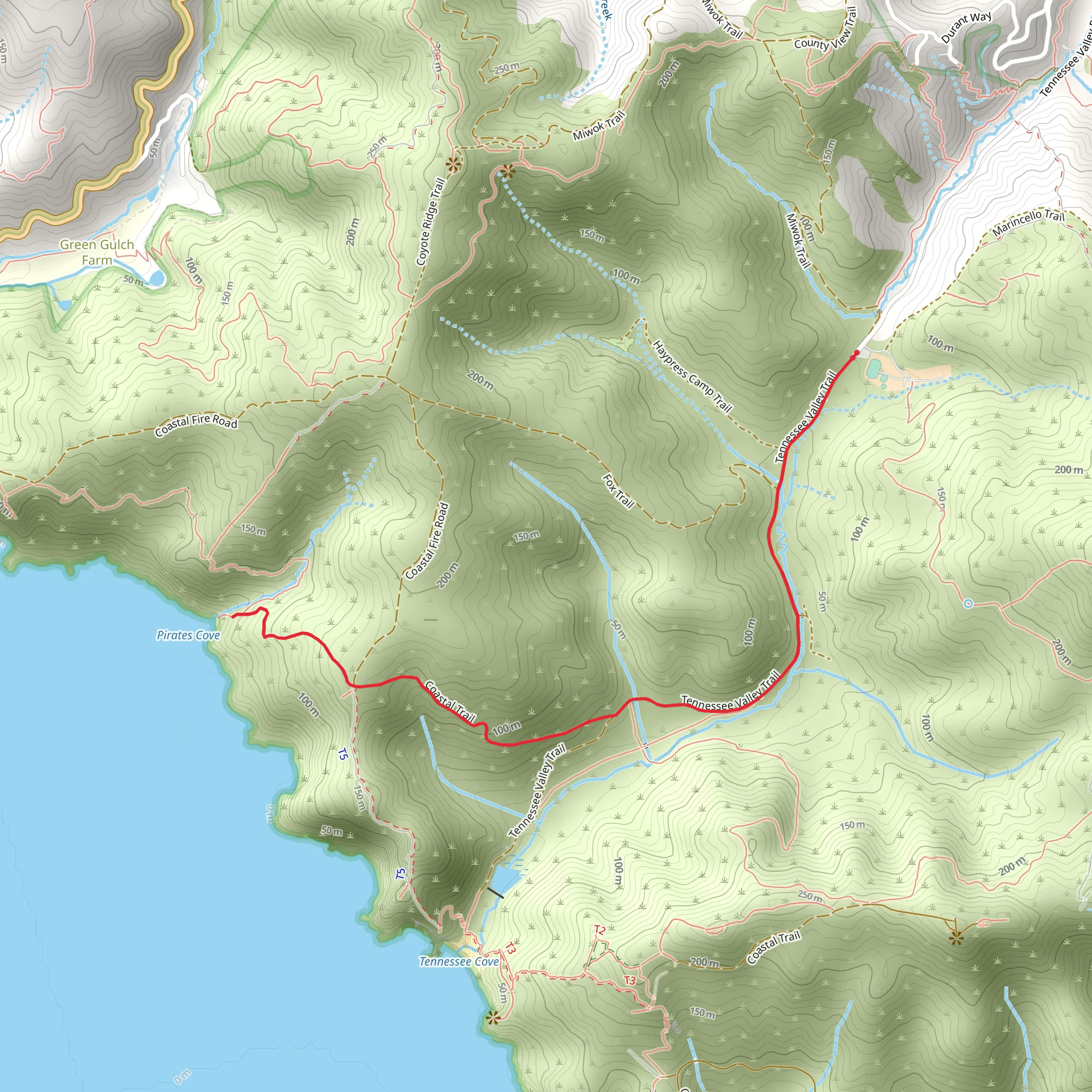 California Coastal Trail mobile static map