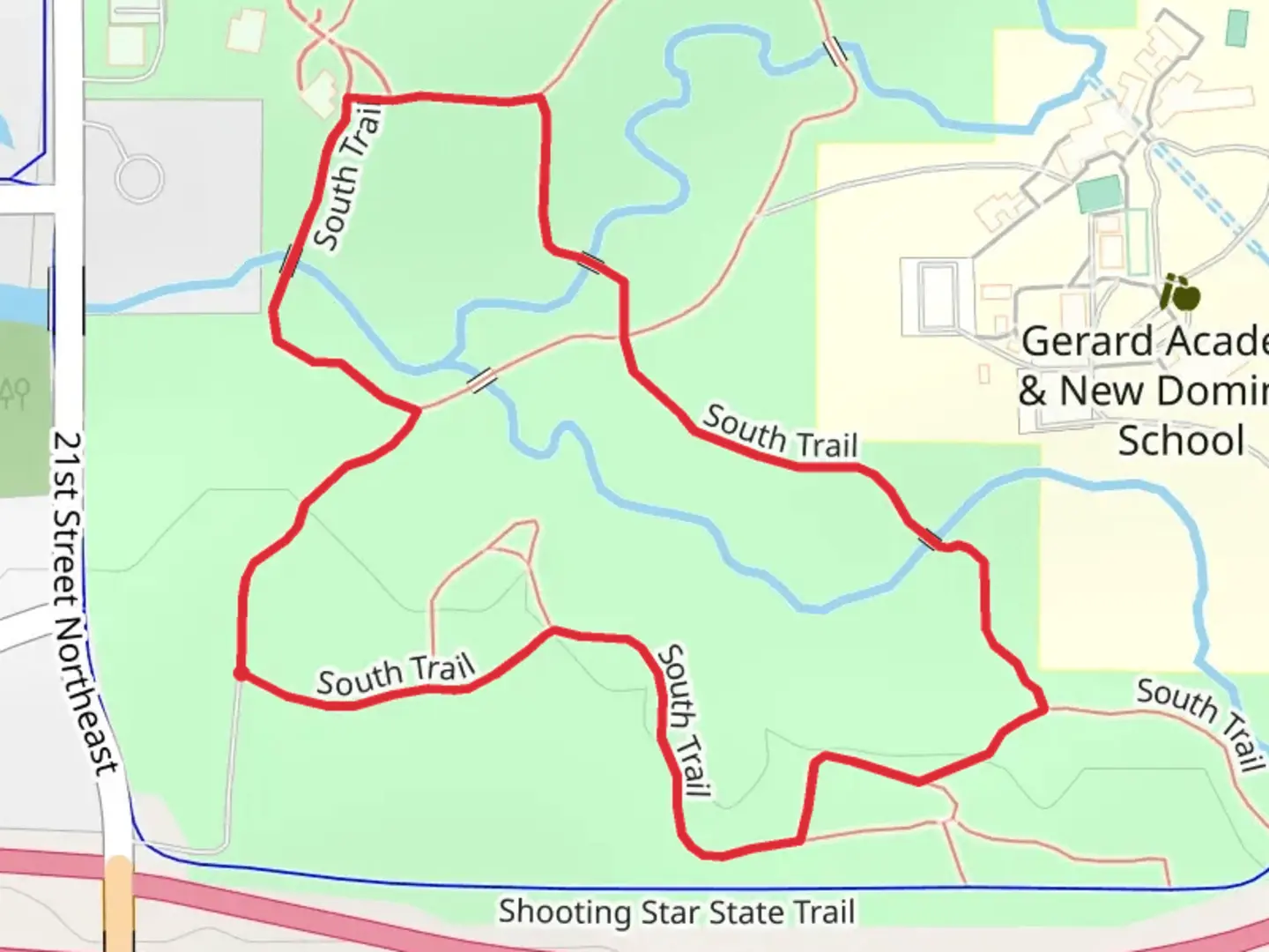 An image depicting the trail South Loop Trail and its surrounding area.