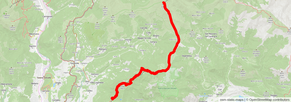 Sentiero Lago di Lugano stage 6 Map