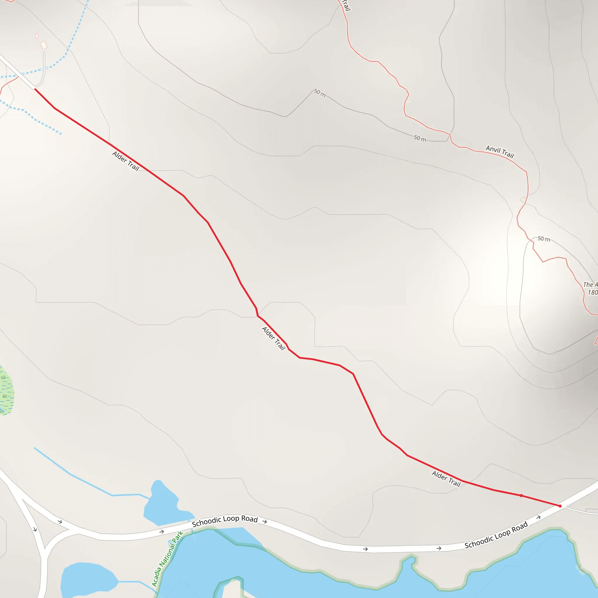 Alder Trail mobile static map