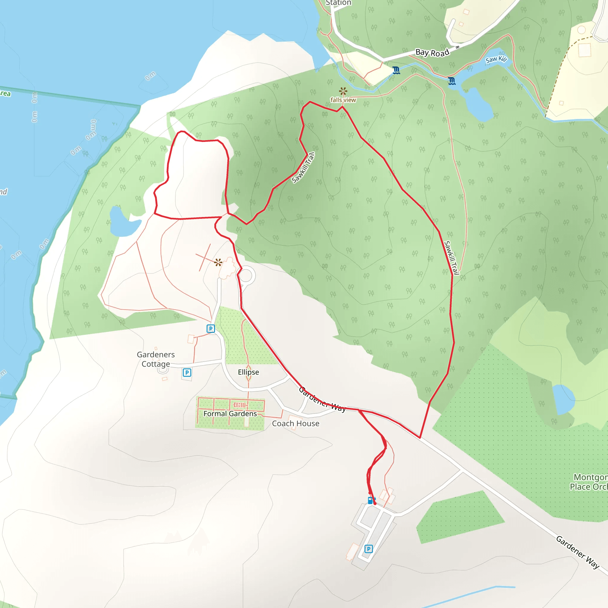 Annandale-on-Hudson Loop mobile static map