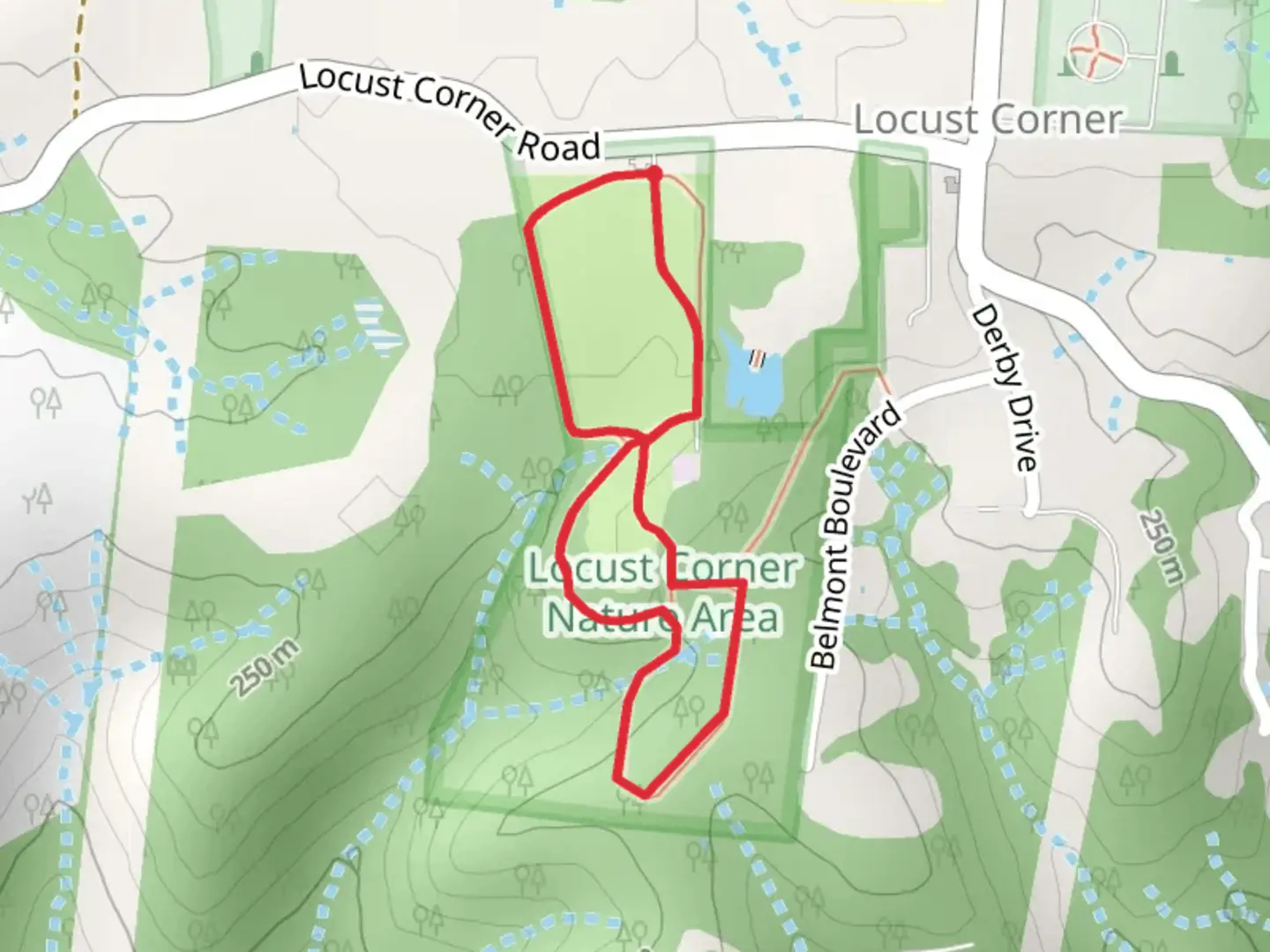 An image depicting the trail Pierce Township Nature Area Loop and its surrounding area.