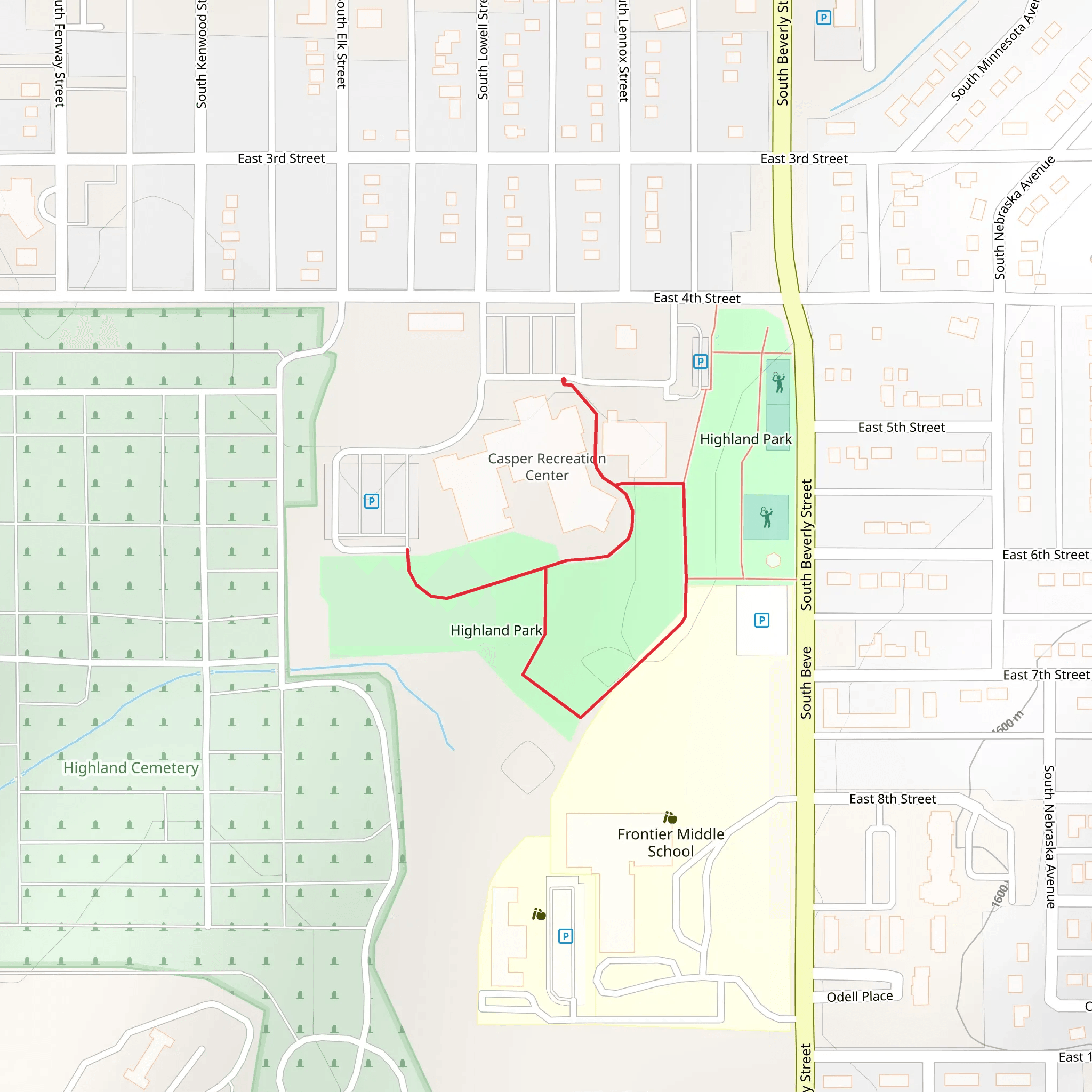 Highland Park Loop mobile static map