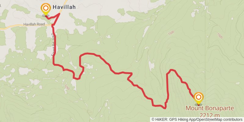 Pacific Northwest Trail stage 69 Map