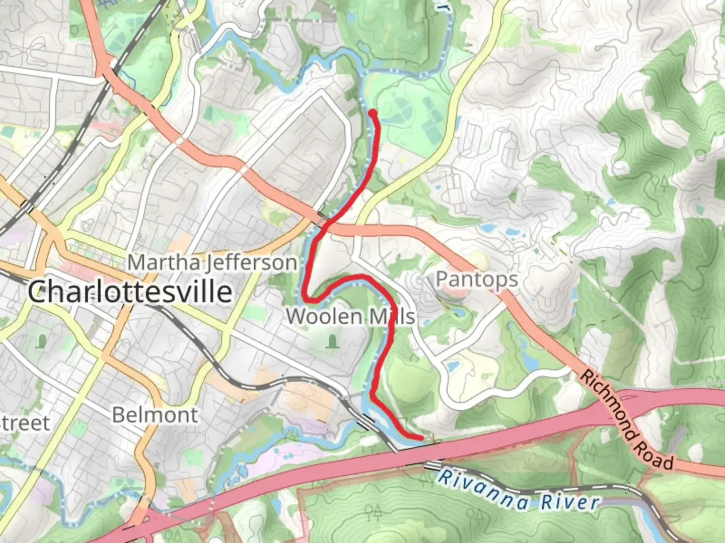 An image depicting the trail Old Mills Trail and its surrounding area.