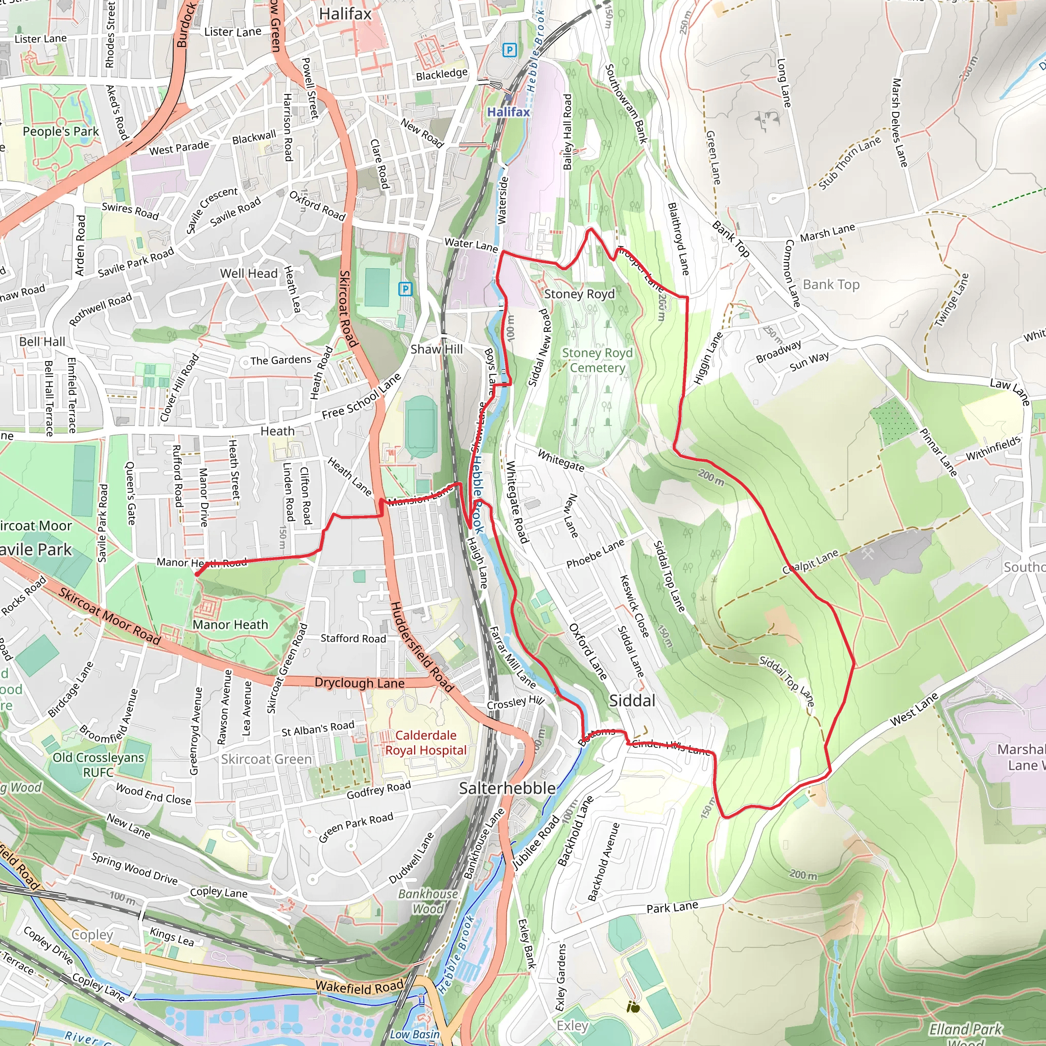 SIddal Loop - Halifax mobile static map