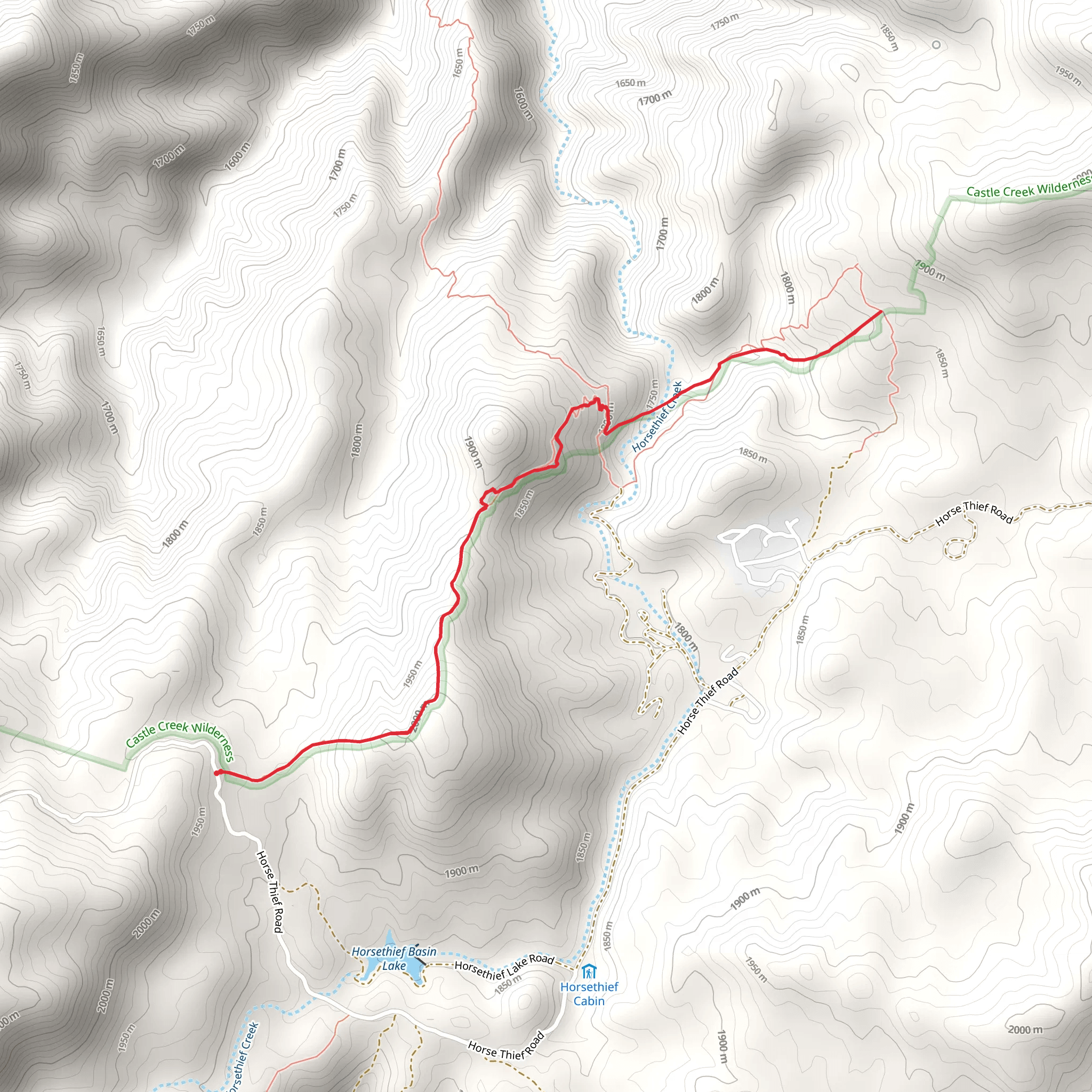Horsethief Recreation Trail mobile static map