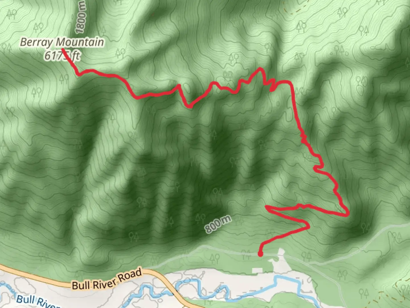 An image depicting the trail Berray Mountain Trail and its surrounding area.