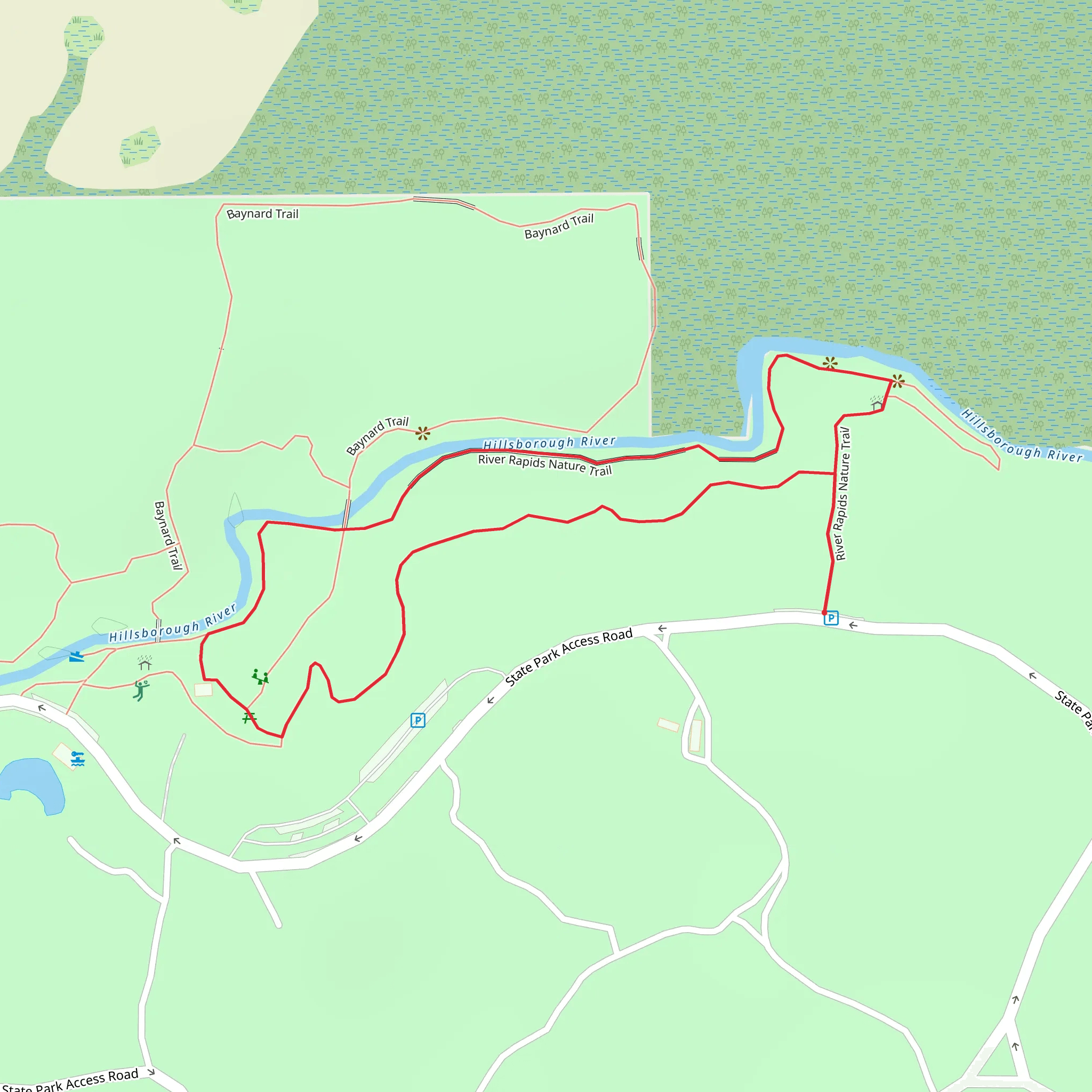 River Rapids Nature Trail mobile static map