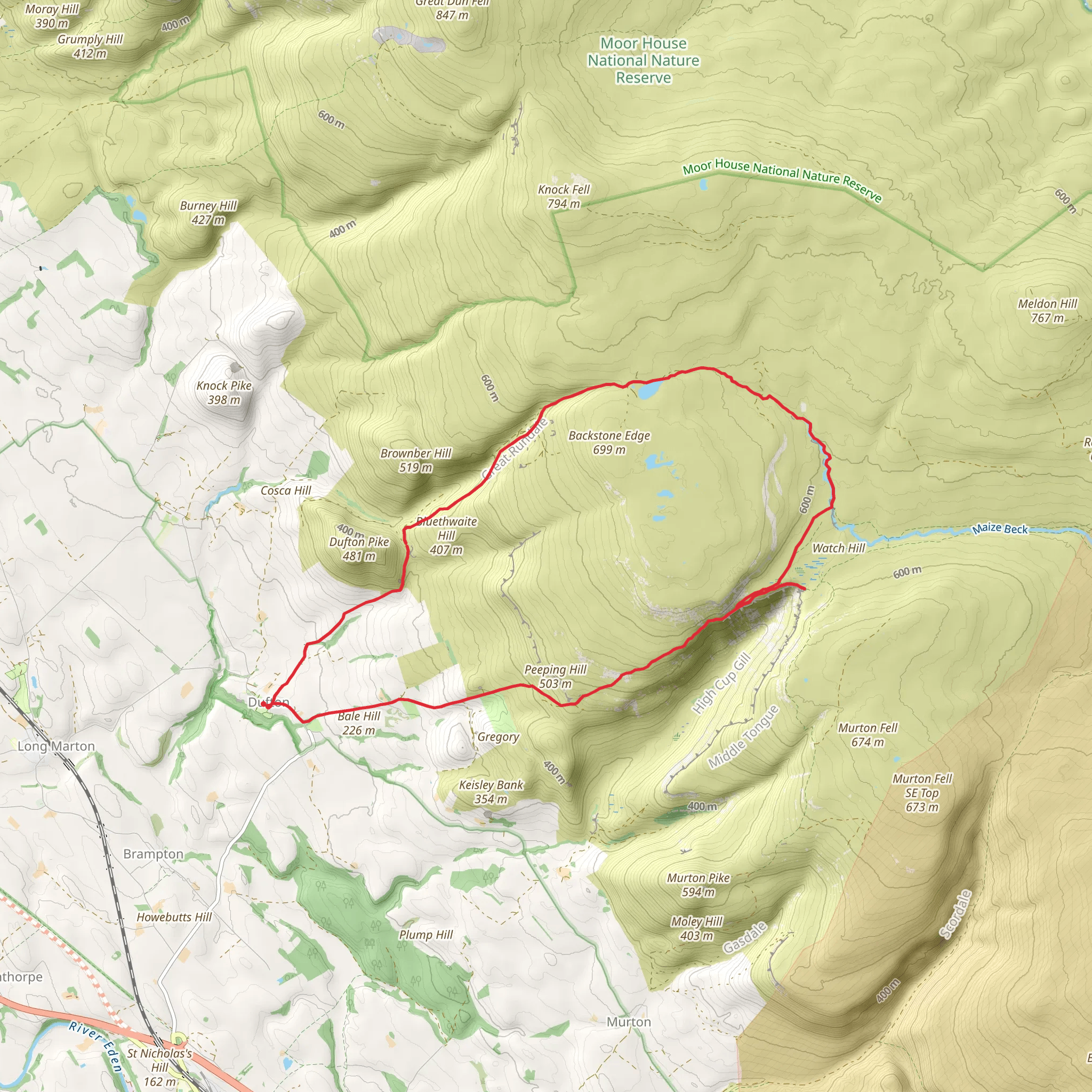 High Cup Nick from Dufton mobile static map