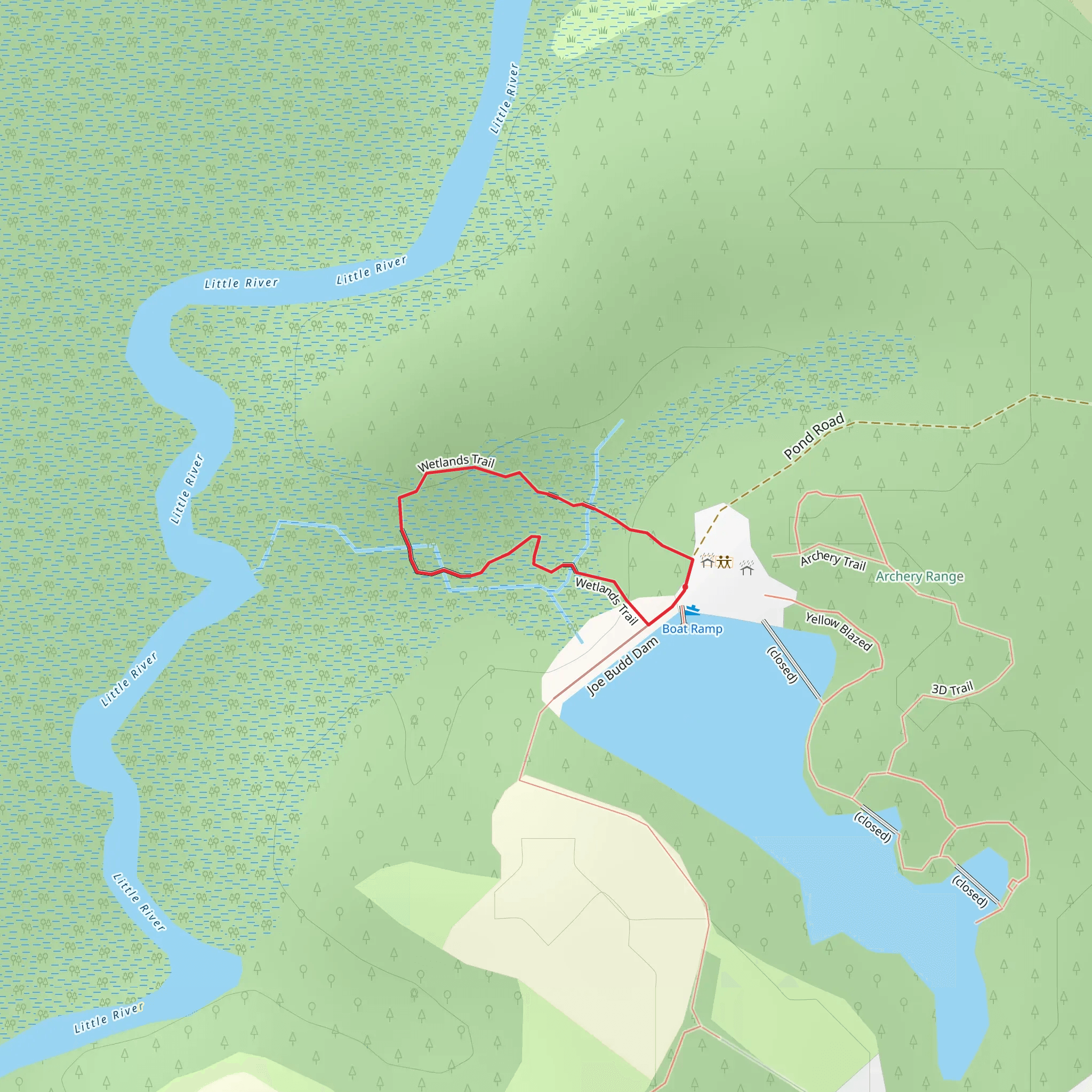 Wetlands Loop Trail mobile static map