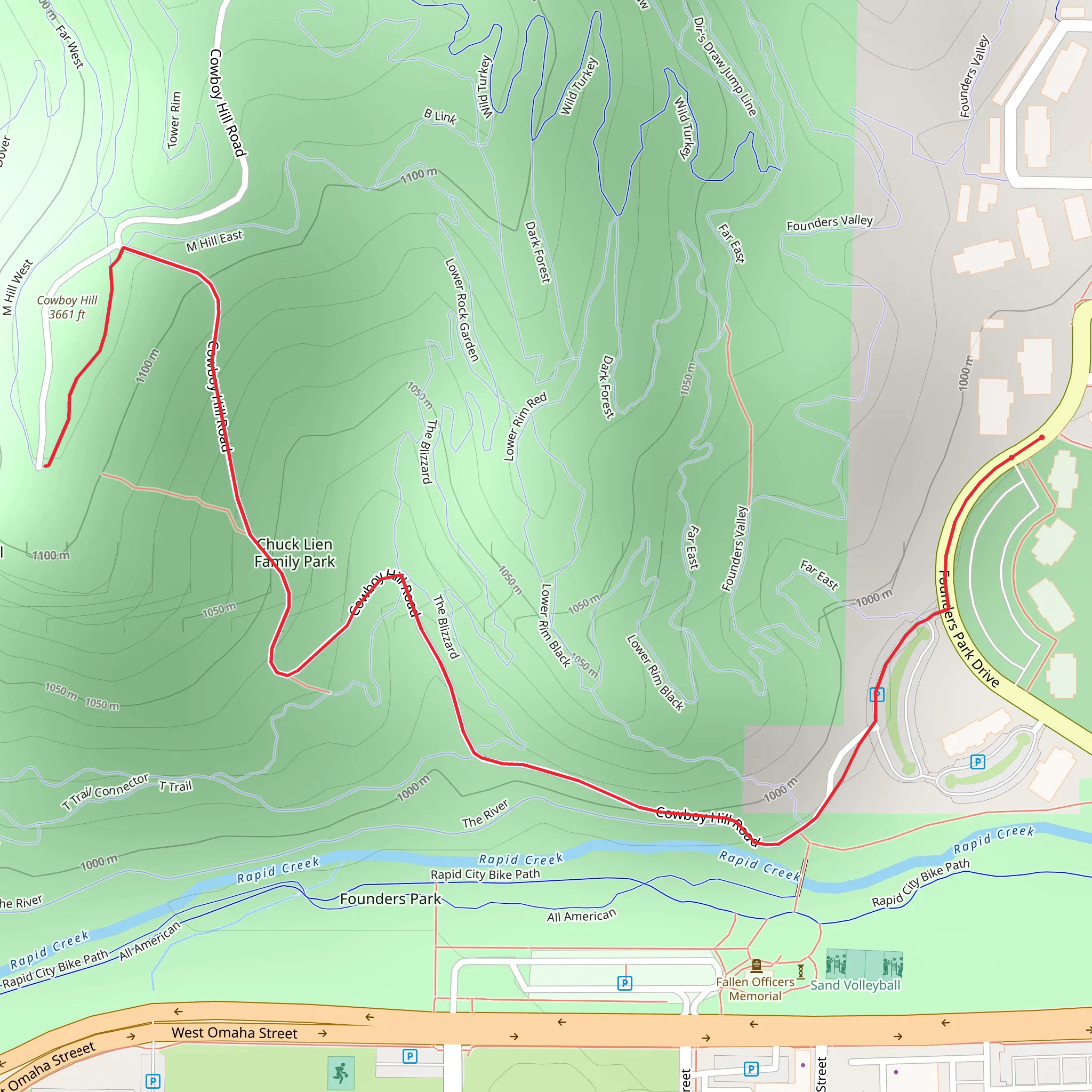 Cowboy Hill Road Walk mobile static map