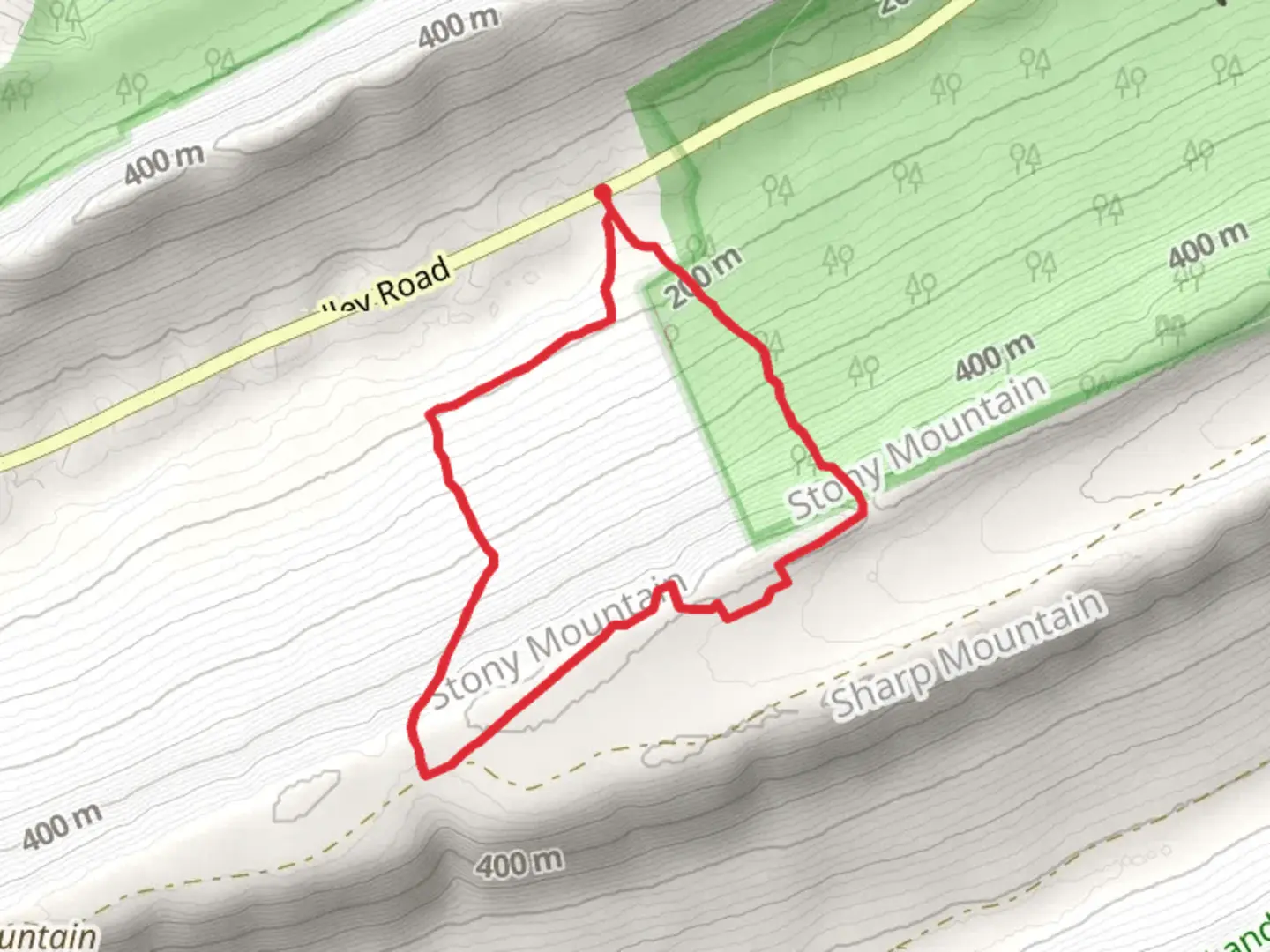 An image depicting the trail Clarks Valley Road Southern Loop Trail and its surrounding area.