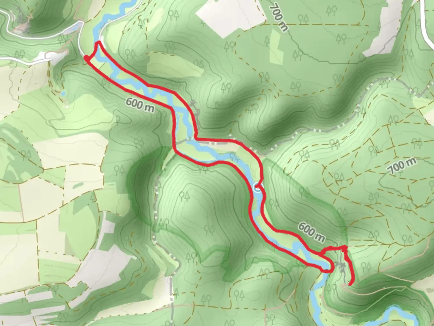 An image depicting the trail Hochgehlautert and its surrounding area.