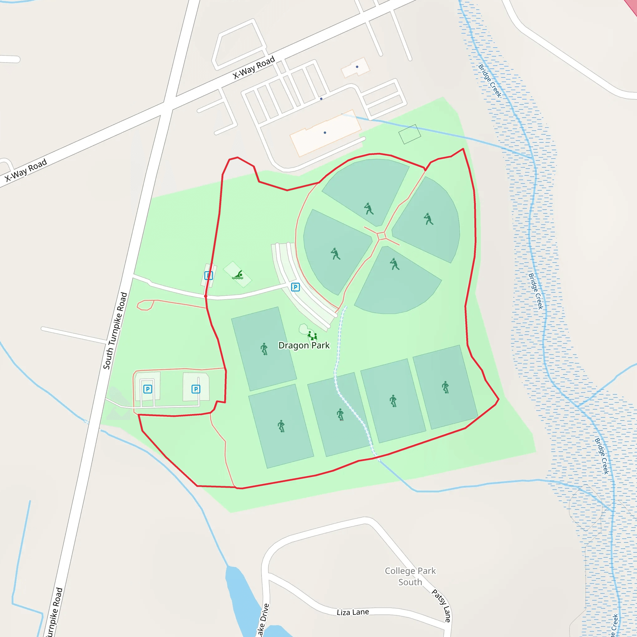 Dragon Park Loop mobile static map