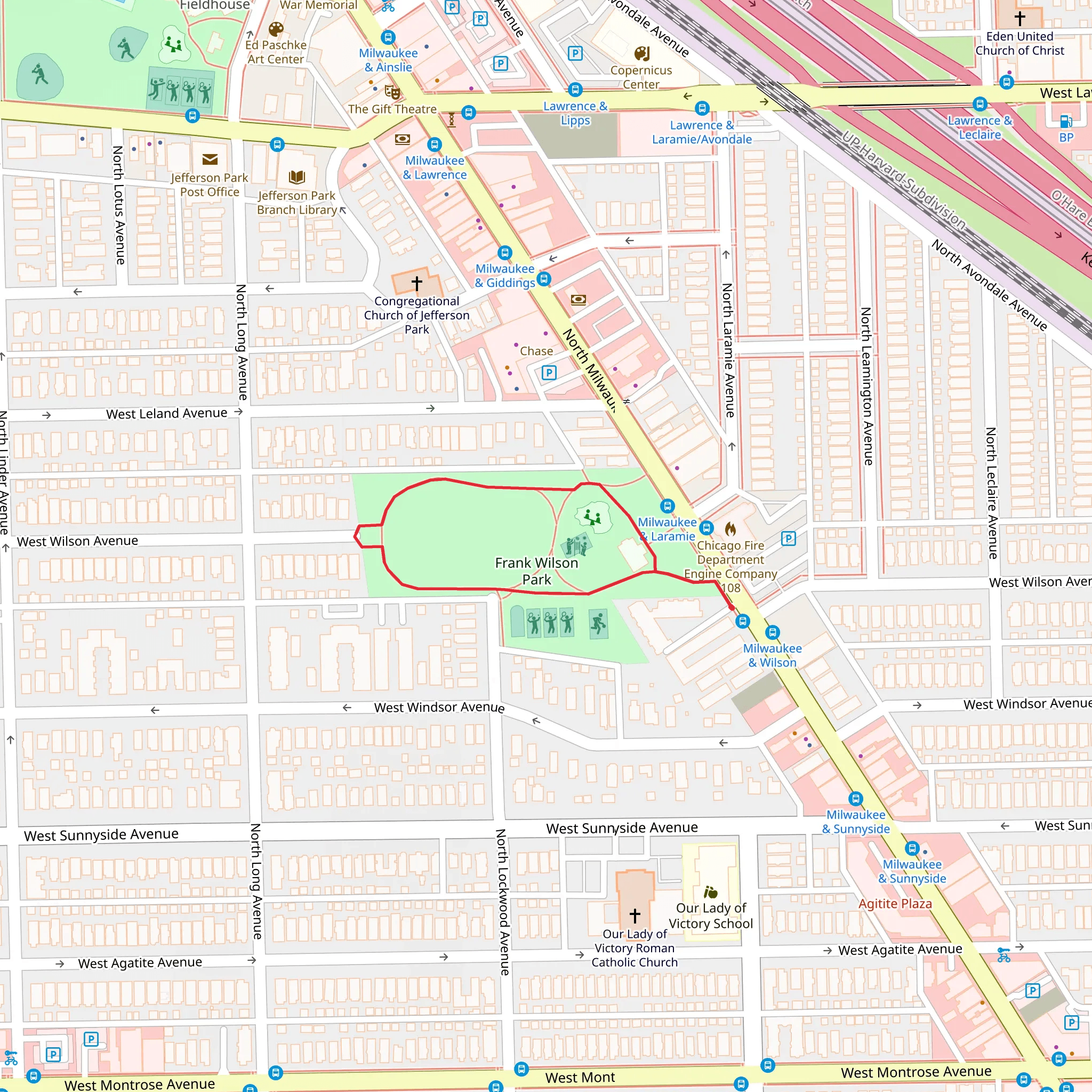 Wilson Park Loop mobile static map