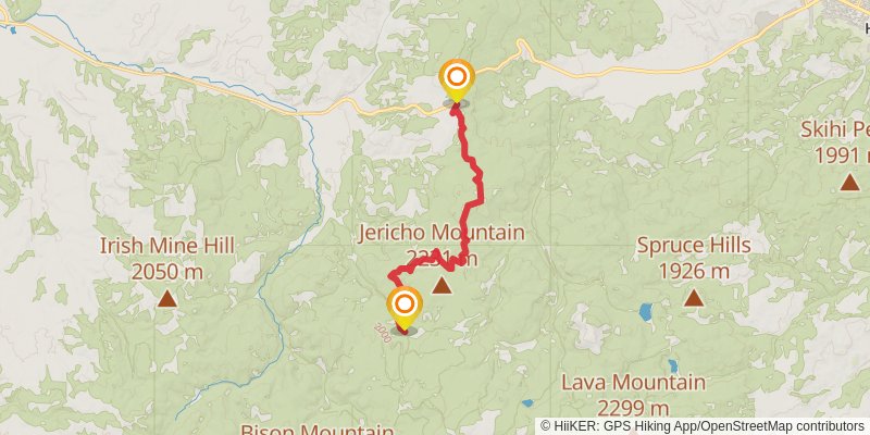 Continental Divide Trail - Montana And Idaho stage 55 Map