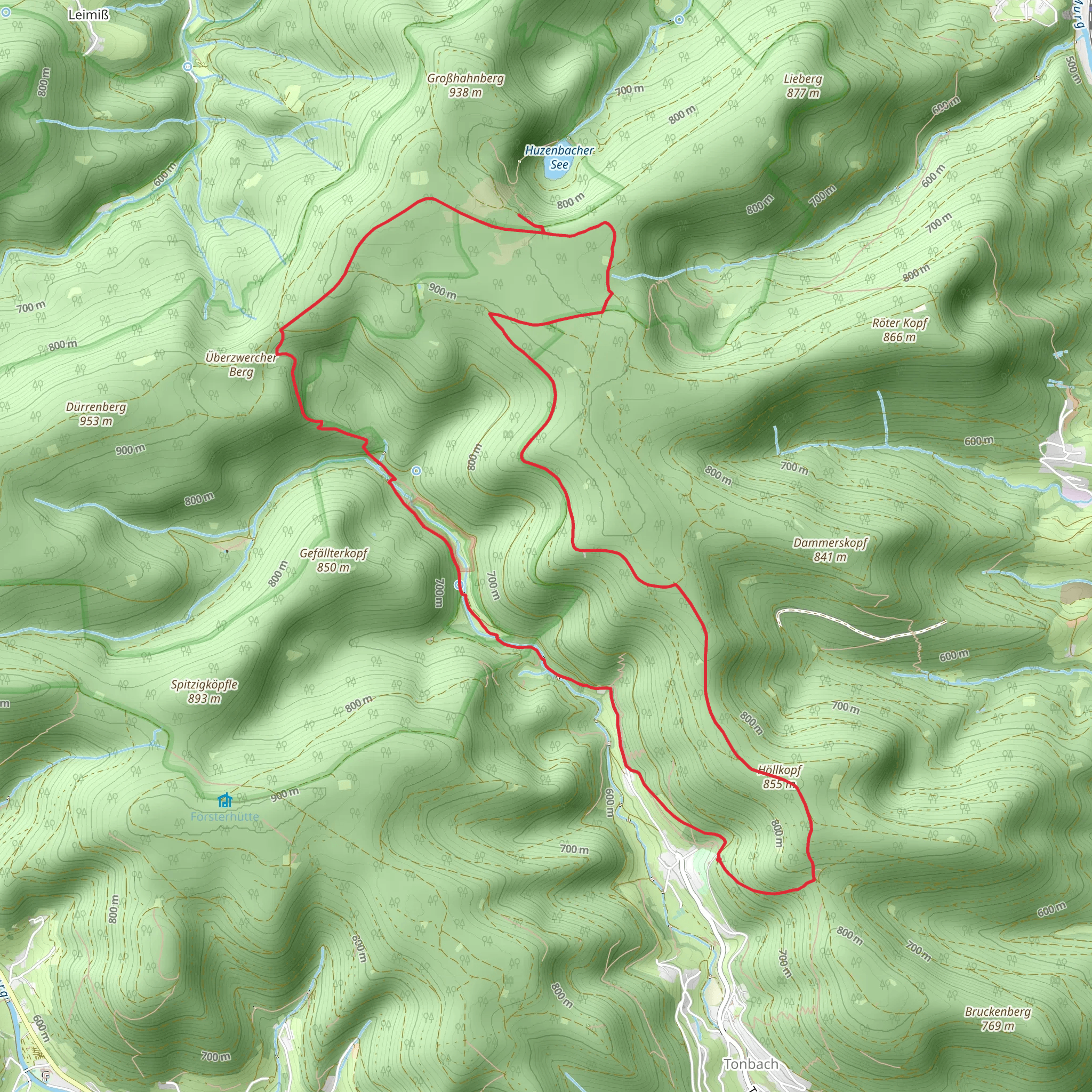 Hollopf, Oberer Zinken, Kleemussen Hutte and Uberwercher Berg Loop via Plauderstuble Salbeofen mobile static map