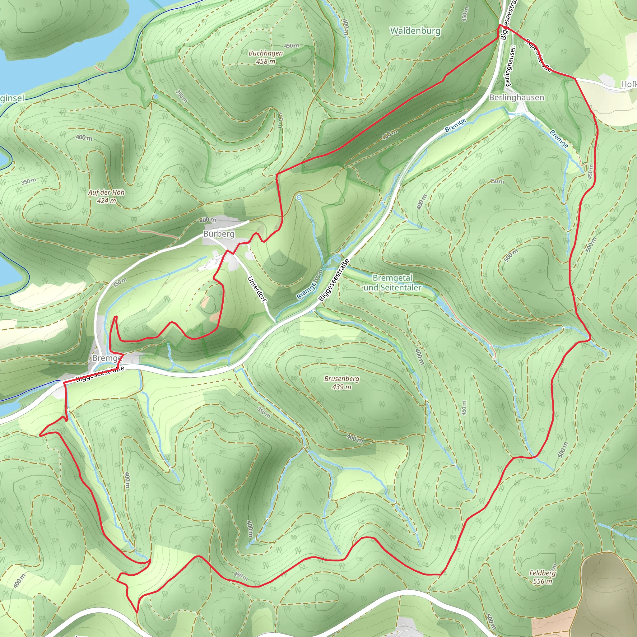 Rund um Attendorn and Kurkoelner Weg mobile static map