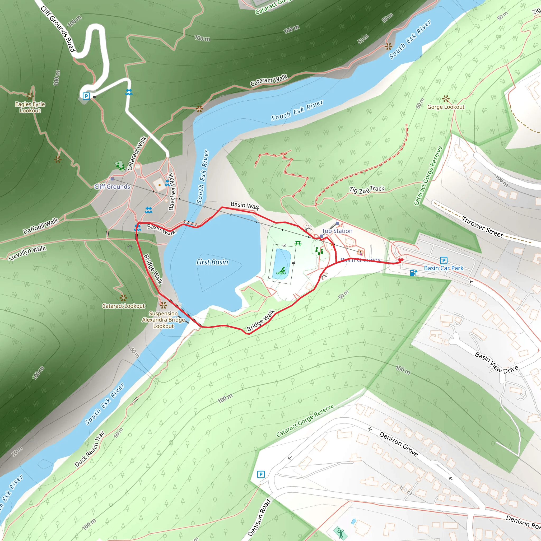 First Basin Loop Track mobile static map