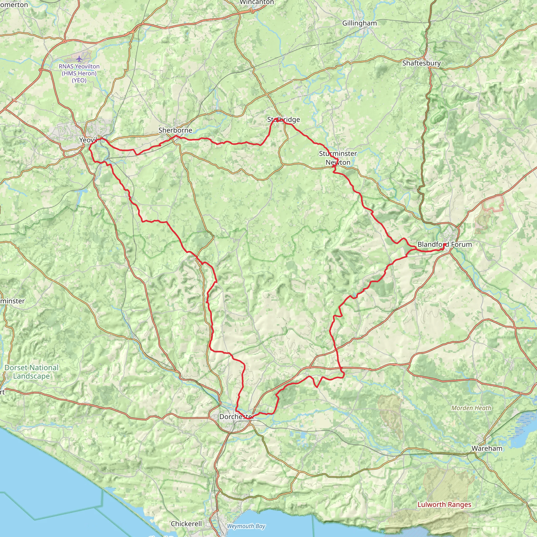 Blackmore Vale Path mobile static map