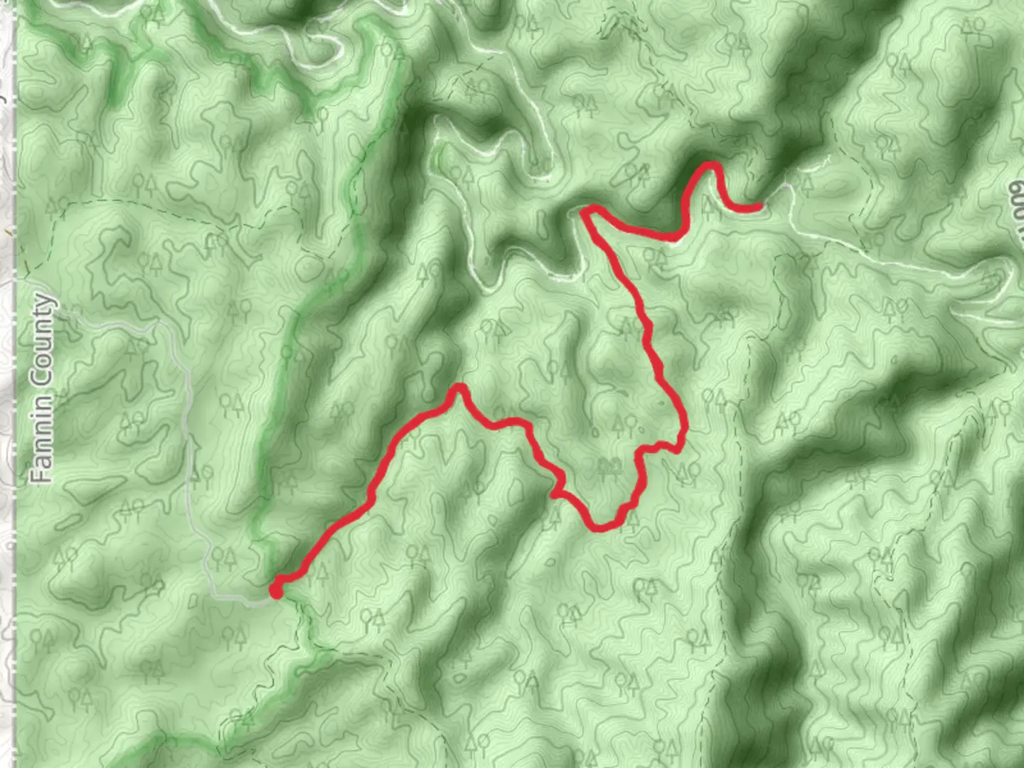 An image depicting the trail Rice Camp and Jacks River and its surrounding area.