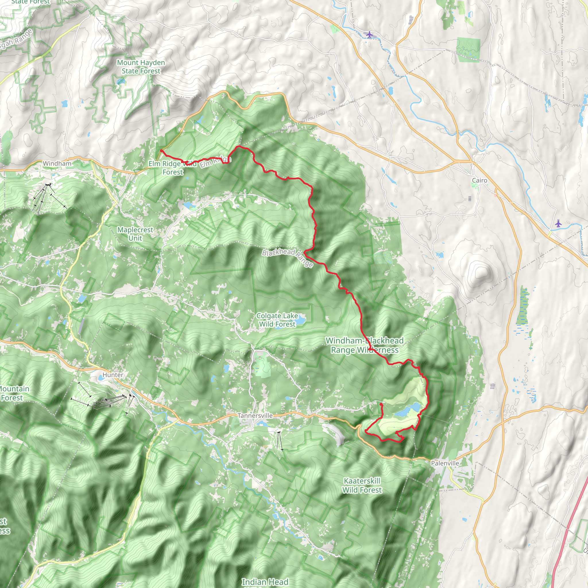 Escarpment Trail mobile static map