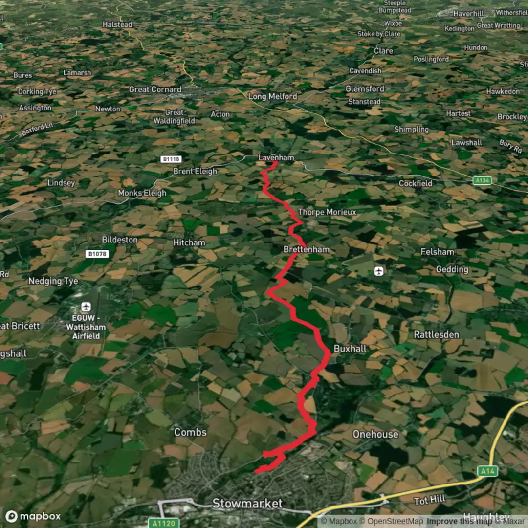 An image depicting the trail Hike from Suffolk and its surrounding area.
