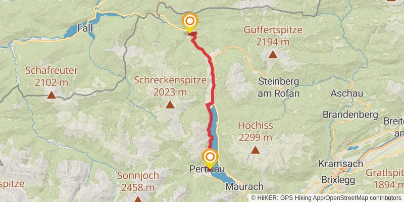 Die Alpenüberquerung stage 3 Map