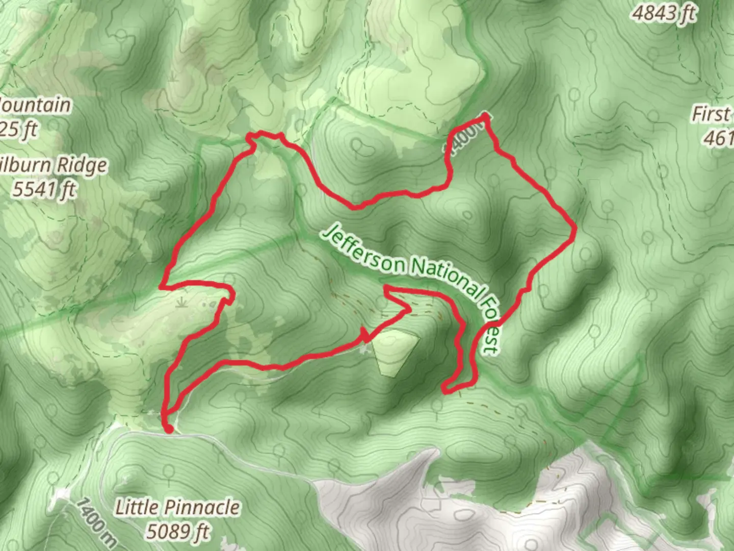 An image depicting the trail Big Wilson Creek Loop Trail and its surrounding area.
